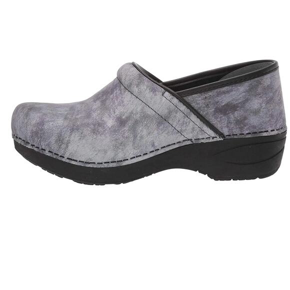Dansko XP 2.0 Slate Marbled Nubuck Leather Clog Purple Gray Size EU 38 US 7.5 8 - Picture 1 of 9